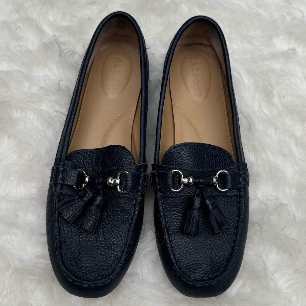 Blue driving moccasins by Talbots.  Used but good condition.